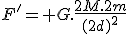 F'= G.\fr{2M.2m}{(2d)^2}