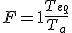 F = 1 + \frac{T_{eq}}{T_a}