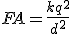 FA=\frac{kq^2}{d^2}