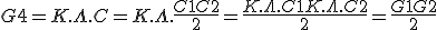 G4 = K.\Lambda.C = K.\Lambda.\frac{C1+C2}{2}=\frac{K.\Lambda.C1+K.\Lambda.C2}{2} = \frac{G1 + G2 }{2}