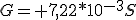 G= 7,22*10^{-3}S