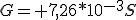 G= 7,26*10^{-3}S