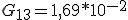 G_{13}=1,69*10^{-2}