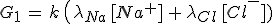 G_1\,=\,k\,\(\lambda_{Na}\,[Na^+]\,+\,\lambda_{Cl}\,[Cl^-])
