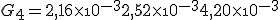 G_4 = 2,16\times\10^{-3} + 2,52\times\10^{-3} + 4,20\times\10^{-3}