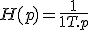 H(p) = \frac{1}{1+T.p}