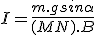 I=\frac{m.gsin\alpha}{(MN).B}