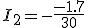I_2=-\frac{-1.7}{30}