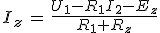 I_z\,=\,\frac{U_1-R_1I_2-E_z}{R_1+R_z}