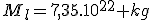 M_l=7,35.10^{22} kg