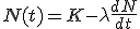 N(t)=K-\lambda\frac{dN}{dt}