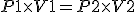 P1 \times V1 = P2 \times V2