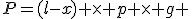 P=(l-x) \times p \times g 