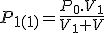 P_{1(1)}=\frac{P_0.V_1}{V_1+V}