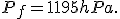 P_f = 1195 hPa.