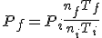 P_f = P_i \frac{n_f T_f}{n_i T_i}