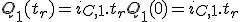 Q_1({t_r}) = i_{C,1}.{t_r} + Q_1(0) = i_{C,1}.{t_r}