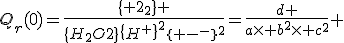 Q_r(0)=\frac{\{ I_2\} }{\{H_2O2\}\{H^+\}^2\{ I^-\}^2}=\frac{d }{a\times b^2\times c^2} 