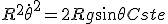 R^2\dot{\theta}^2=2Rg \sin \theta +Cste