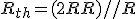 R_{th} = (2R + R ) // R