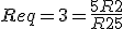 Req = 3 = \frac{5R2}{R2+5}