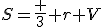 S=\frac 3 r V