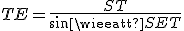 TE = \frac{ST}{sin\widehat{SET}}