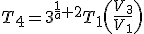 T_4=3^{\frac{1}{a}+2}T_1\(\frac{V_3}{V_1}\)