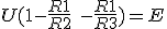 U(1-\frac{R1}{R2}\ - \frac{R1}{R3} ) = E 