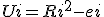 U i = R i^2 - e i