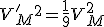 V'_M^2=\frac{1}{9}V_M^2