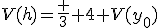 V(h)=\frac 3 4 V(y_0)
