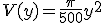 V(y)=\frac{\pi}{500}y^2