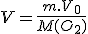 V=\frac{m.V_0}{M(O_2)}