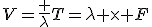 V=\frac {\lambda}{T}=\lambda \times F