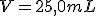 V=25,0mL