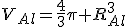 V_{Al}=\frac{4}{3}\pi R_{Al}^3