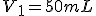 V_1=50mL
