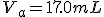 V_a = 17.0 mL
