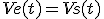 Ve(t)=Vs(t)