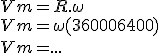 Vm = R.\omega
 \\ Vm = \omega(36000+6400)
 \\ Vm =...