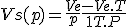 Vs(p) = \frac{Ve}{p} + \frac{-Ve.T}{1+T.P}