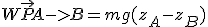 W\vec{P}A->B=mg(z_A-z_B)