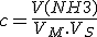 c=\frac{V(NH3)}{V_M.V_S}