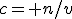 c= n/v