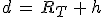 d\,=\,R_T\,+\,h