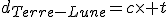 d_{Terre-Lune}=c\times t