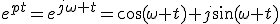 e^{pt}=e^{j\omega t}=\cos(\omega t)+j\sin(\omega t)