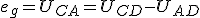 e_g=U_{CA}=U_{CD}-U_{AD}