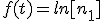f(t)=ln[n_1]